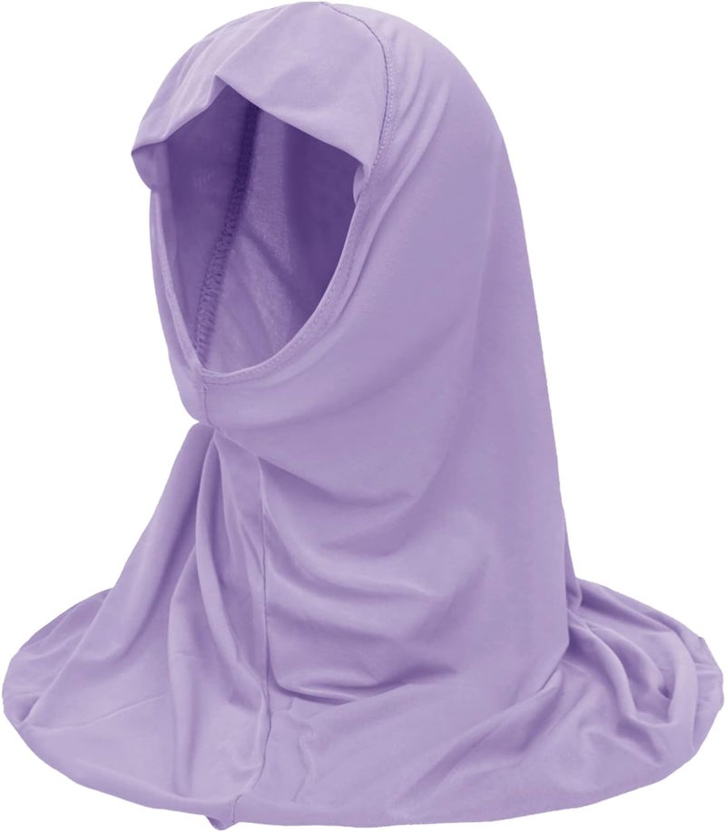 NICEYST Girls Instant Hijab Muslim Arab Scarf Shawls Neck Wrap Kids Islamic Solid Color Headscarf Turban for 7-12 Years Old - Image 1